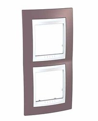 RAMKA PODWÓJNA PIONOWA RÓŻ WRZOSOWY UNICA PLUS  - MGU6.004V.876 - SCHNEIDER ELECTRIC