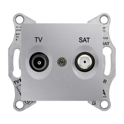 GNIAZDO TV/SAT PRZELOTOWE ALUMINIUM - SDN3401260 - SCHNEIDER ELECTRIC