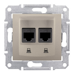 GNIAZDO KOMPUTEROWE PODWÓJNE KAT. 5E EKRANOWANE SATYNA - SDN4600168 - SCHNEIDER ELECTRIC