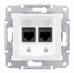 GNIAZDO KOMPUTEROWE PODWÓJNE KAT. 6 BIAŁE - SDN4800121 - SCHNEIDER ELECTRIC