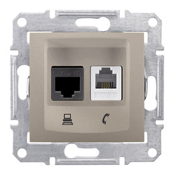 GNIAZDO TELEFONICZNO-KOMPUTEROWE KAT. 5E SATYNA - SDN5100168 - SCHNEIDER ELECTRIC