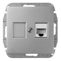 GNIAZDO KOMPUTEROWE RJ45 SREBRO POŁYSK SENTIA - 1448-56 - ELEKTRO-PLAST NASIELSK