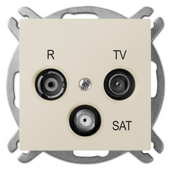 GNIAZDO ANTENOWE RTV-SAT KOŃCOWE MODUŁ KREMOWE SENTIA - 1453-11 - ELEKTRO-PLAST NASIELSK