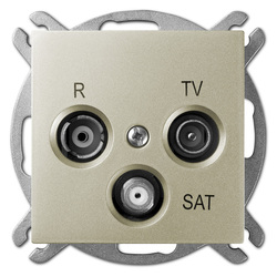 GNIAZDO R-TV-SAT KOŃCOWE SATYNA POŁYSK SENTIA - 1453-57 - ELEKTRO-PLAST NASIELSK