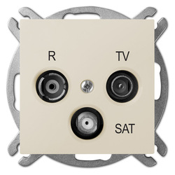 GNIAZDO R-TV-SAT 10DB KREMOWY SENTIA - 1461-11 - ELEKTRO-PLAST NASIELSK
