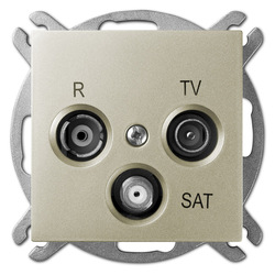 GNIAZDO R-TV-SAT 10DB SATYNA POŁYSK SENTIA - 1461-57 - ELEKTRO-PLAST NASIELSK