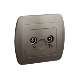 GNIAZDO ANTENOWE R-TV PRZELOTOWE SATYNA SIMON AKORD - AA14/29 - KONTAKT SIMON