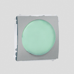 SYGNALIZATOR ŚWIETLNY LED &ndash; ŚWIATŁO ZIELONE (MODUŁ) 230 ALUMINIUM (MET.) - MSS/3.01/26 - KONTAKT SIMON