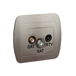 GNIAZDO ANTENOWE SAT-SAT-RTV KOŃCOWE SATYNA SIMON AKORD - AZAR+SAT3.1-P2/29 - KONTAKT SIMON
