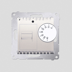 REGULATOR TEMPERATURY Z CZUJNIKIEM WEWNĘTRZNYM (MODUŁ) 16(2) A 230 V MONTAŻ NA WKRĘTY KREM SIMON 54 - DRT10W.02/41 - KONTAKT SIMON