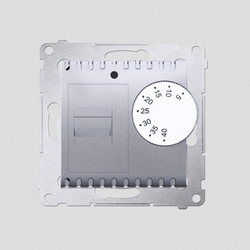 REGULATOR TEMPERATURY Z CZUJNIKIEM WEWNĘTRZNYM (MODUŁ) 16(2) A 230 V MONTAŻ NA WKRĘTY SREBRNY MAT SIMON 54 - DRT10W.02/43 - KONTAKT SIMON