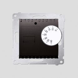 REGULATOR TEMPERATURY Z CZUJNIKIEM WEWNĘTRZNYM (MODUŁ) 16(2) A 230 V MONTAŻ NA WKRĘTY ANTRACYT SIMON 54 - DRT10W.02/48 - KONTAKT SIMON