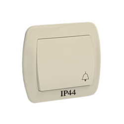PRZYCISK DZWONEK BRYZGOSZCZELNY IP44 10 AX 250V ZACISKI ŚRUBOWE BEŻ SIMON AKORD - AD1B/12 - KONTAKT SIMON