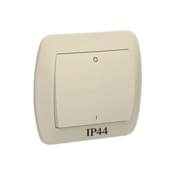 ŁĄCZNIK DWUBIEGUNOWY BRYZGOSZCZELNY IP44 10 AX 250V ZACISKI ŚRUBOWE BEŻ SIMON AKORD - AW2B/12 - KONTAKT SIMON