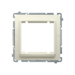 ADAPTER (PRZEJŚCIÓWKA) NA OSPRZĘT STANDARDU 45X45 MM MONTAŻ DO PUSZKI NA ŁAPKI I WKRĘTY BEŻ SIMON BASIC - BMA45M/12 - KONTAKT SIMON
