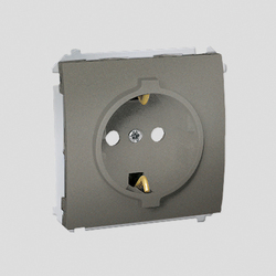 GNIAZDO Z UZIEMIENIEM SCHUKO (MODUŁ) 16A 250V ZACISKI ŚRUBOWE PLATYNA SIMON CLASSIC - MGSZ1.01/27 - KONTAKT SIMON