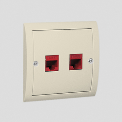 GNIAZDO KOMPUTEROWE RJ45 PODWÓJNE KATEGORIA 5E MONTAŻ NA WKRĘTY BEŻ SIMON CLASSIC - M52/12 - KONTAKT SIMON