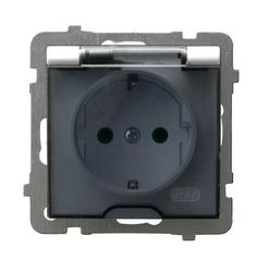 GNIAZDO BRYZGOSZCZELNE Z UZIEMIENIEM SCHUKO IP44 AS - GPH-1GS/m/00/d - OSPEL