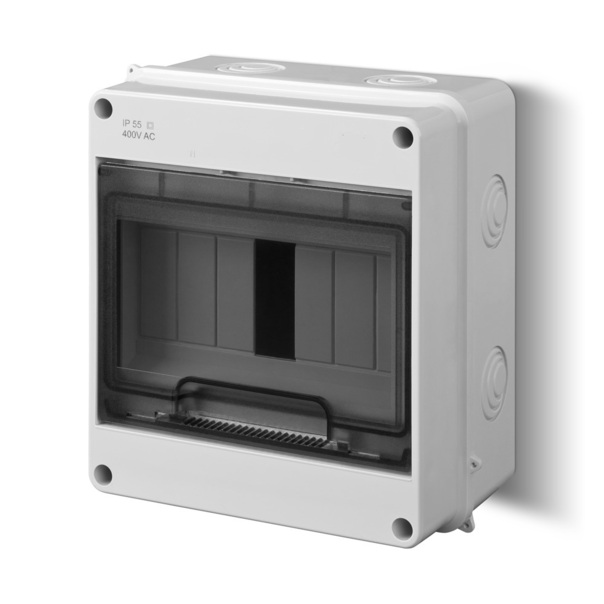 ROZDZIELNIA TWORZYWO 1X7 MODUŁY N/T IP55 LISTWA PRZYŁ N+PE DRZWI PRZEZR EP-LUX - 1952-01 - ELEKTRO-PLAST NASIELSK
