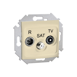 GNIAZDO ANTENOWE RTV-SAT KOŃCOWE (MODUŁ) BEŻ SIMON 15  - 1591466-031 - KONTAKT SIMON
