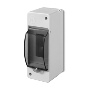 OBUDOWA NATYNKOWA MINI S 2-MODUŁY Z SZYBĄ DYMNĄ 1X2 IP30 - 2302-01 - ELEKTRO-PLAST NASIELSK
