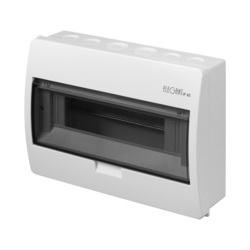 ROZDZIELNIA TWORZYWO 1X12 MODUŁY N/T IP44 LISTWA N+PE DRZWI PRZEZR ELEGANT. - 2403-01 - ELEKTRO-PLAST NASIELSK