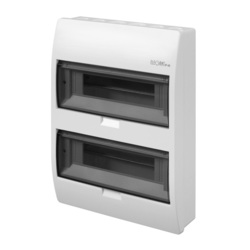 ROZDZIELNIA TWORZYWO 2X12 MODUŁY N/T IP40 LISTWA 2X N+PE DRZWI PRZEZR ELEGANT - 2405-01 - ELEKTRO-PLAST NASIELSK