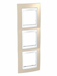RAMKA POTRÓJNA PIONOWA RÓŻ PIASKOWY UNICA PLUS  - MGU6.006V.867 - SCHNEIDER ELECTRIC