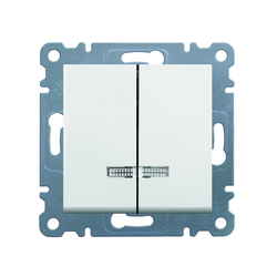 ŁĄCZNIK KONTROLNY ŚWIECZNIKOWY BIAŁY LUMINA2 - WL0240 - HAGER - BERKER