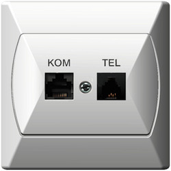 GNIAZDO KOMPUTEROWO-TELEFONICZNE AKCENT  - GPKT-A/K/00 - OSPEL