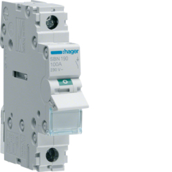 MODUŁOWY ROZŁĄCZNIK IZOLACYJNY 1-POLOWY 100A - SBN190 - HAGER - BERKER