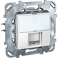 GNIAZDO KOMPUTEROWE RJ45 KAT.5 UTP BIEL POLARNA UNICA  - MGU50.421.18Z - SCHNEIDER ELECTRIC