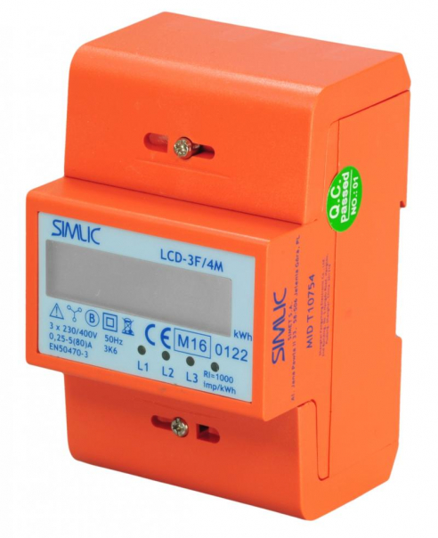 LICZNIK CYFROWY TRÓJFAZOWY 4-MODUŁOWY / LCD-3F/4M - 85402000 - SIMET