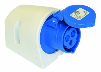 GNIAZDO STAŁE 32A 230V 2P+Z IP44. - 123-6 - PCE