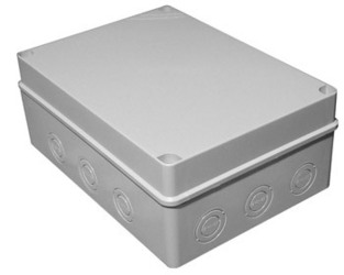 PUSZKA INSTALACYJNA LIGHT POKRYWA PEŁNA, DŁAWNICE 328x239x129 (12xM40) IP66/67 - EV-322 - PCE