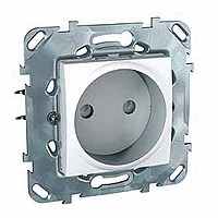 GNIAZDO POJEDYNCZE Z PRZESŁONAMI BIEL POLARNA UNICA  - MGU50.033.18Z - SCHNEIDER ELECTRIC