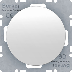 ZAŚLEPKA Z PŁYTKĄ CZOŁOWĄ BIAŁY POŁYSK R.1/R.3  - 10092089 - HAGER - BERKER
