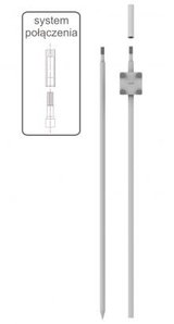 53ZG/OG/ SONDA/UZIOM SKŁADANY KOMPLETNY FI 16 SKŁ. 2 X 1500 MM + ZŁĄCZE UZIOMOWE OCYNKOWANY OGNIOWO - F195128 - AN-KOM