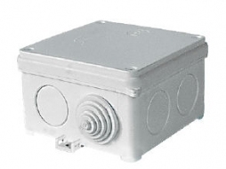 PUSZKA N80X80 NAŚCIENNA DŁAWNICOWANA 83X83X53MM BIAŁA - 35110206 - SIMET
