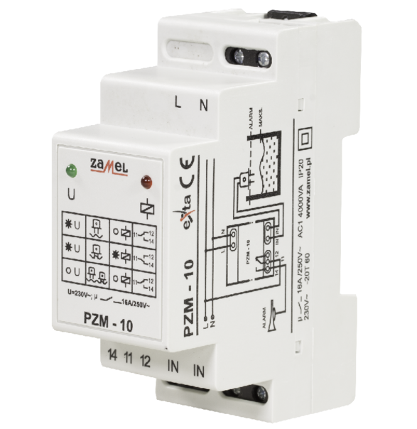 PRZEKAŹNIK ZALANIA IP20 - PZM-10 - ZAMEL