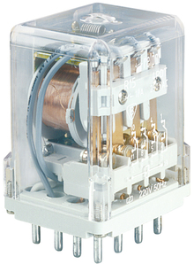 PRZEKAŹNIK 10A STYKI PRZEŁĄCZNE 4P STEROWANIE 220V DC R15 - 611098 - RELPOL