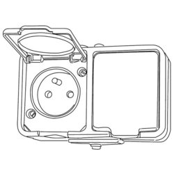 GNIAZDO PODWÓJNE HERMETYCZNE IP44 BIAŁY CEDAR - NT230H01 - SCHNEIDER ELECTRIC