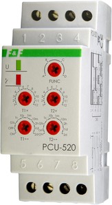 PRZEKAŹNIK CZASOWY 8A STEROWANIE 230V AC 2 STYKI PRZEŁĄCZNE WIELOFUNKCYJNY PCU-520 - PCU-520 - F&F
