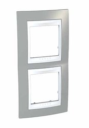 RAMKA PODWÓJNA PIONOWA SZARY ALABASTER UNICA / VIVA - MGU6.004V.865 - SCHNEIDER ELECTRIC