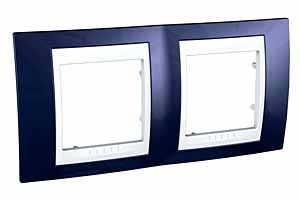 UNICA PLUS - RAMKA 2-KROTNA POZIOMA BŁĘKIT INDYGO - MGU6.004.842 - SCHNEIDER ELECTRIC