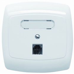 GNIAZDO TELEFONICZNE POJEDYNCZE Z POLEM OPISOWYM BIAŁE  - GTP14B01 - SCHNEIDER ELECTRIC