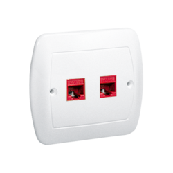 GNIAZDO KOMPUTEROWE RJ45 PODWÓJNE KAT. 5E BIAŁE AKORD - AF52/11 - KONTAKT SIMON