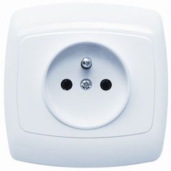 GNIAZDO POJEDYNCZE Z UZIEMIENIEM BIAŁE BINGO - GWP130B01 - SCHNEIDER ELECTRIC