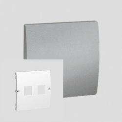 POKRYWA GNIAZD TELEINFORMATYCZNYCH NA KEYSTONE PŁASKA PODWÓJNA ALUMINIUM SIMON CLASSIC - MGK1P/26 - KONTAKT SIMON