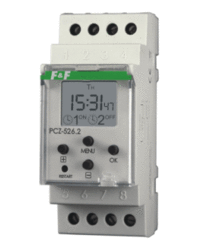 ZEGAR STERUJĄCY 16A DWUKANAŁOWY Z PRZERWĄ NOCNĄ STEROWANIE 24-264V AC/DC PCZ-526 - PCZ-526 - F&F